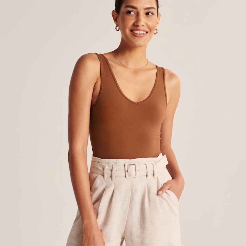 Abercrombie Butter Smooth Burnt Orange Bodysuit
